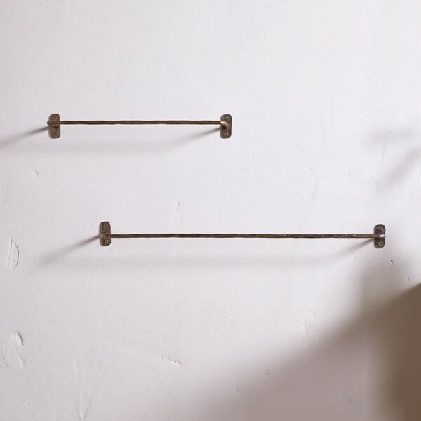 antique brass bathroom hanging rail