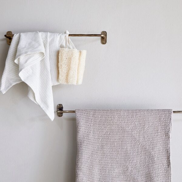 antique brass bathroom hanging rail