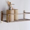 antique brass bathroom shelf