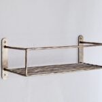 antique brass bathroom shelf