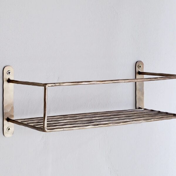 antique brass bathroom shelf
