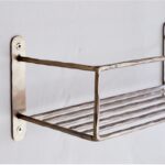 antique brass bathroom shelf