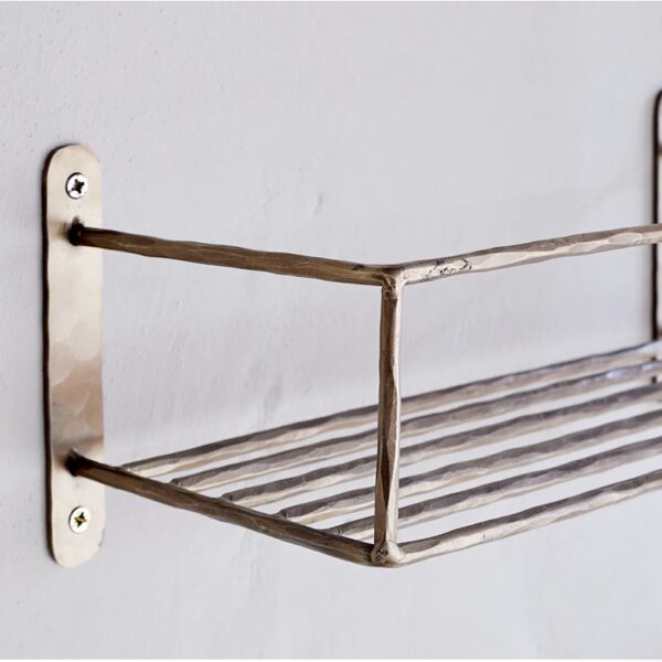 antique brass bathroom shelf