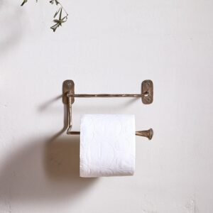 antique brass toilet roll holder