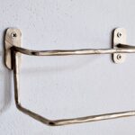 antique brass toilet roll holder