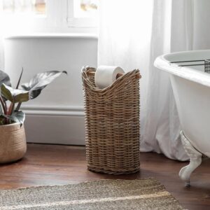 rattan toilet roll holder