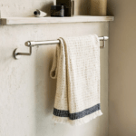 brushed nickel towel rail large
