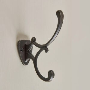 art nouveau decorative hat & coat hook antique iron