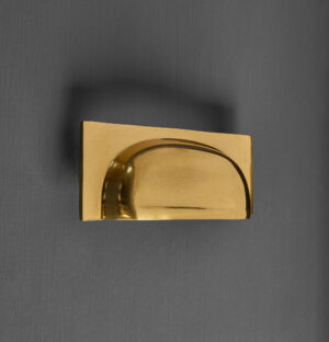 lipped drawer pull (concealed screw) polished brass