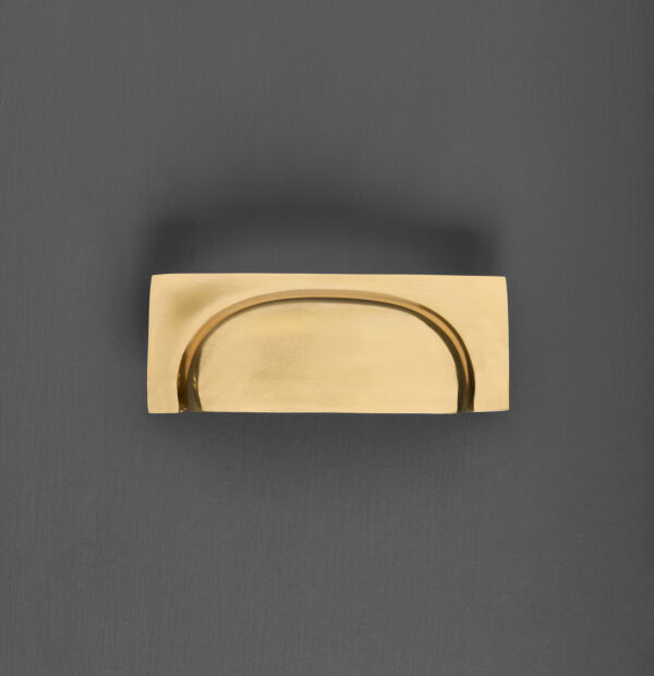 lipped drawer pull (concealed screw) polished brass