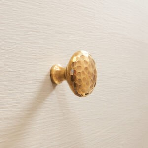 hammered cottage cabinet knob (small) aged brass