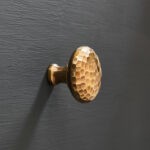 hammered cottage cabinet knob (large) aged brass