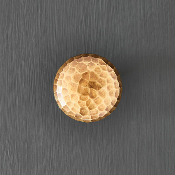hammered cottage cabinet knob (large) aged brass