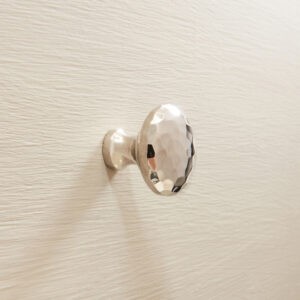 hammered cottage cabinet knob (small) polished nickel