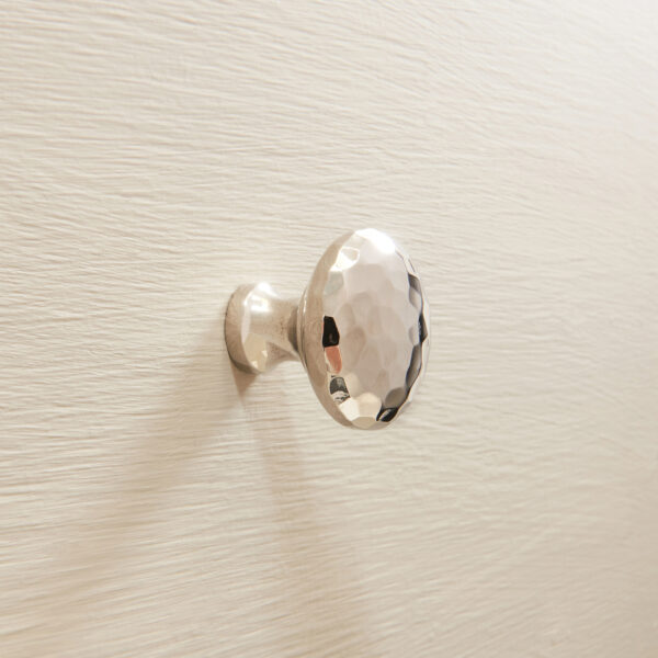 hammered cottage cabinet knob (small) polished nickel