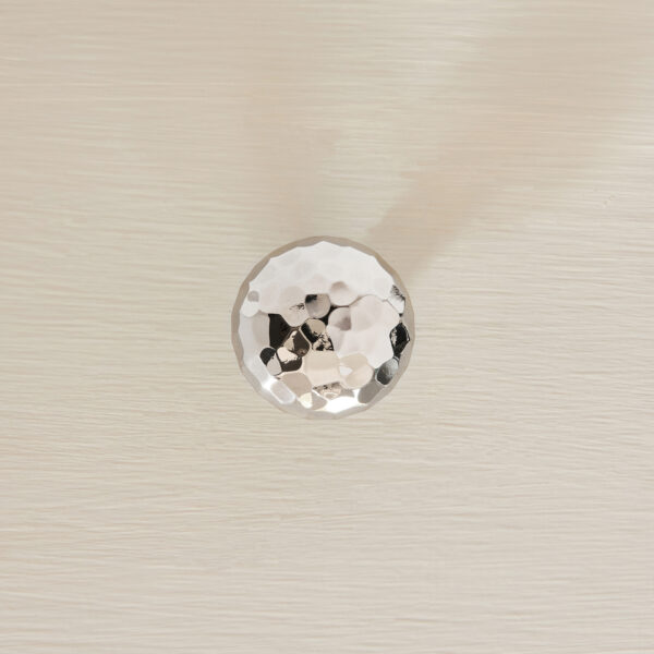 hammered cottage cabinet knob (small) polished nickel