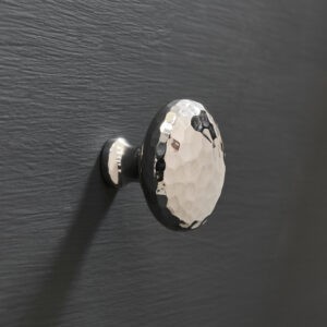 hammered cottage cabinet knob (large) polished nickel