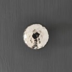 hammered cottage cabinet knob (large) polished nickel