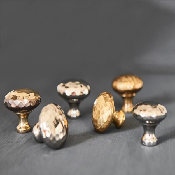 hammered cottage cabinet knob (large) aged brass