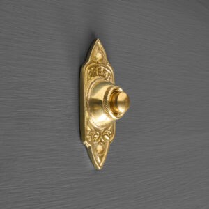 art nouveau minster bell push brass