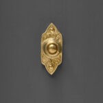 art nouveau minster bell push brass