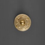 round rococco bell push brass