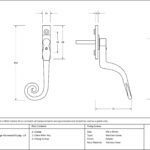 pewter large 16mm monkeytail espag lh