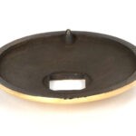 aged brass beehive centre door knob