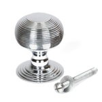 polished chrome beehive centre door knob