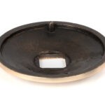 polished bronze beehive centre door knob