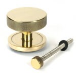 aged brass brompton centre door knob (plain)