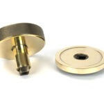 aged brass brompton centre door knob (plain)