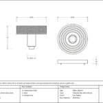 aged brass brompton centre door knob (beehive)