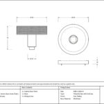 polished chrome brompton centre door knob (plain)