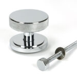 polished chrome brompton centre door knob (art deco)