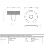 polished chrome brompton centre door knob (art deco)
