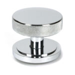 polished chrome brompton centre door knob (art deco)