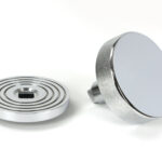 polished chrome brompton centre door knob (beehive)