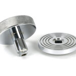 polished chrome brompton centre door knob (beehive)