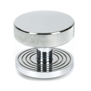 polished chrome brompton centre door knob (beehive)