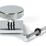 polished chrome brompton centre door knob (square)