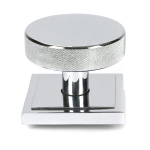 polished chrome brompton centre door knob (square)