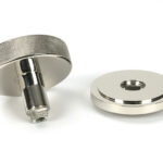 polished nickel brompton centre door knob (art deco)