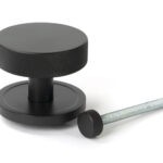 aged bronze brompton centre door knob (plain)