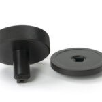 aged bronze brompton centre door knob (plain)