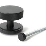 aged bronze brompton centre door knob (art deco)