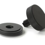 aged bronze brompton centre door knob (art deco)