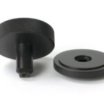 aged bronze brompton centre door knob (art deco)