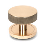polished bronze brompton centre door knob (plain)