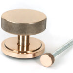 polished bronze brompton centre door knob (art deco)